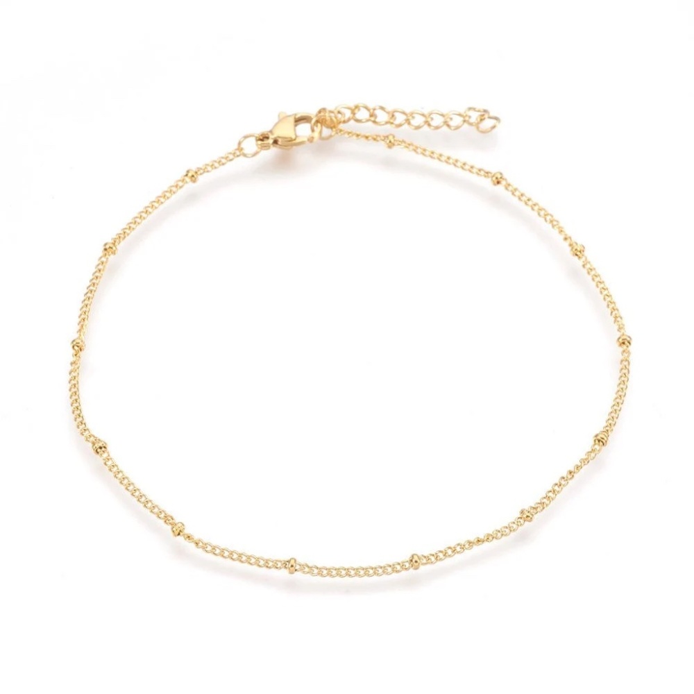 Delicate Dainty Gold/ Silver Plated Satellite Chain Anklet